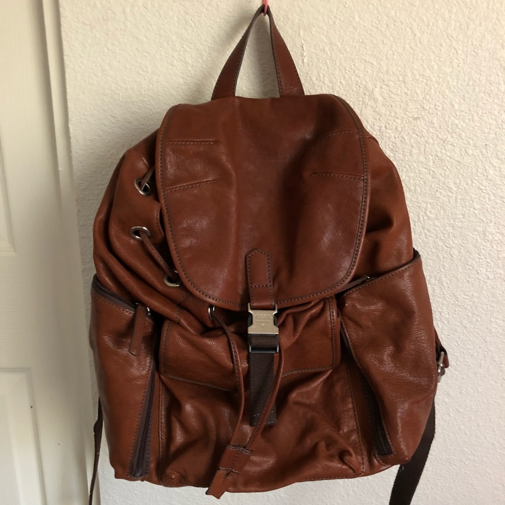 Leather Fossil Backpack